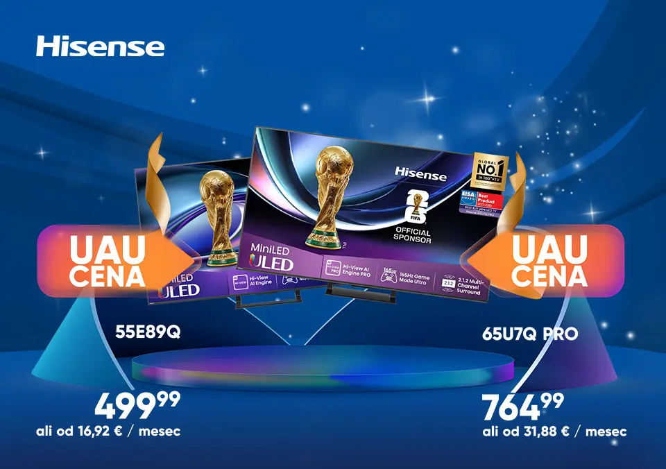 Izberi Hisense televizorje za UAU leto!