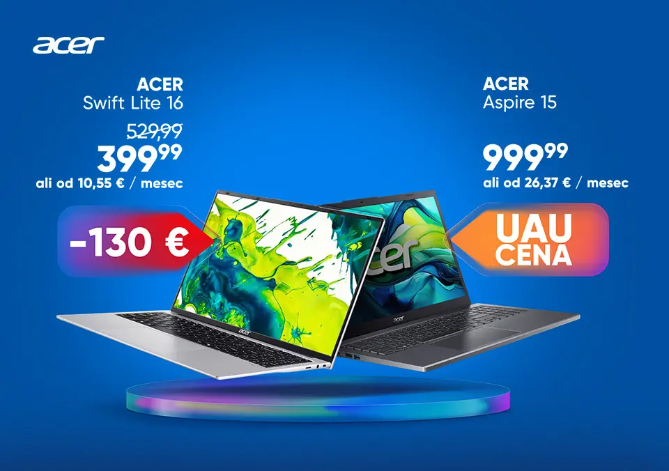 Zanesljiv Acer tudi na obroke!