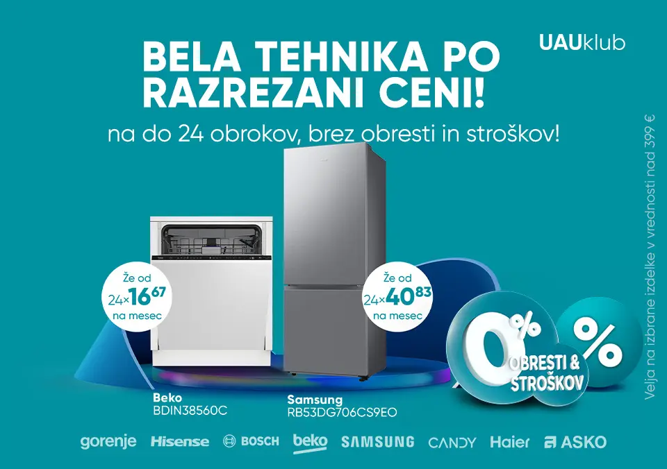 Bela tehnika nad 399 € po razrezani ceni!