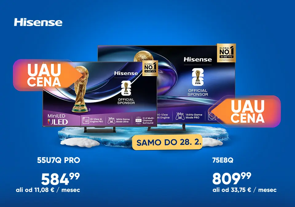 Doživi vrhunsko sliko in zvok z novim Hisense TV