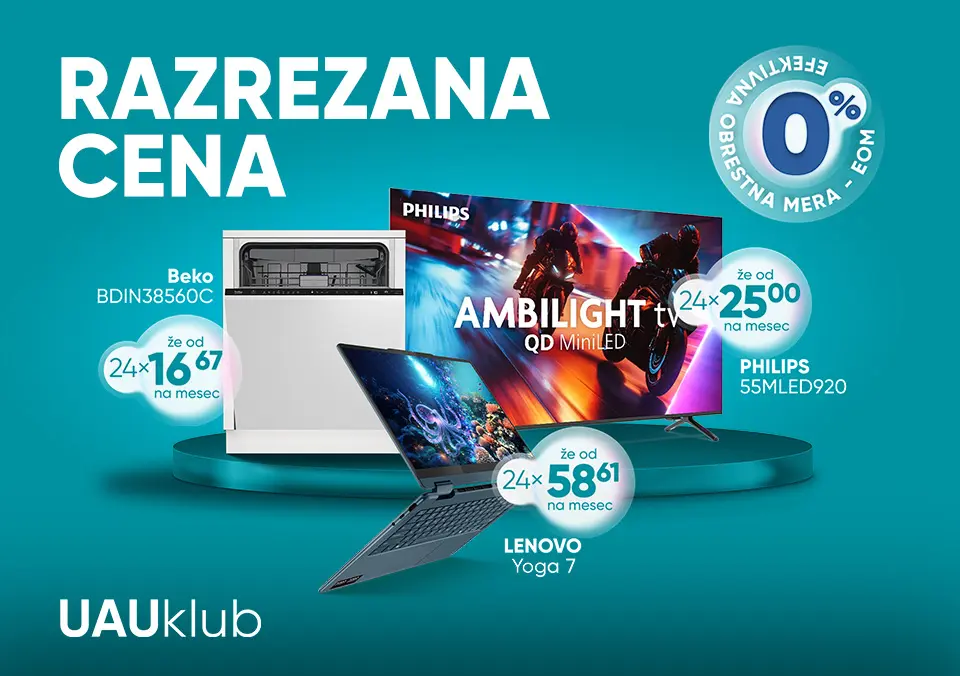 Razreži ceno novih naprav na do 24 obrokov, brez obresti in stroškov!