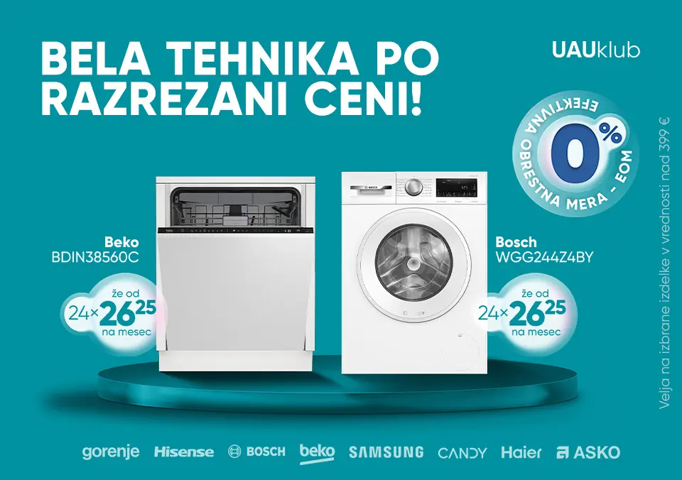 Bela tehnika nad 399 € po razrezani ceni!
