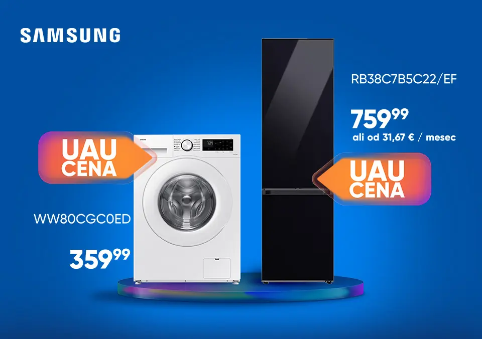 Izkoristi UAU ponudbo Samsung bele tehnike