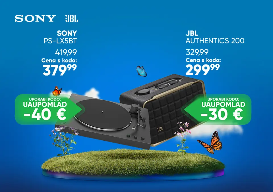 S kodo prihrani na avdio izdelke!