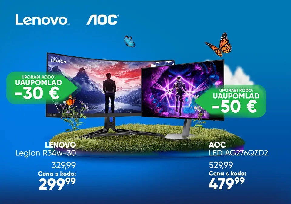 S kodo prihrani na brezhibne monitorje!