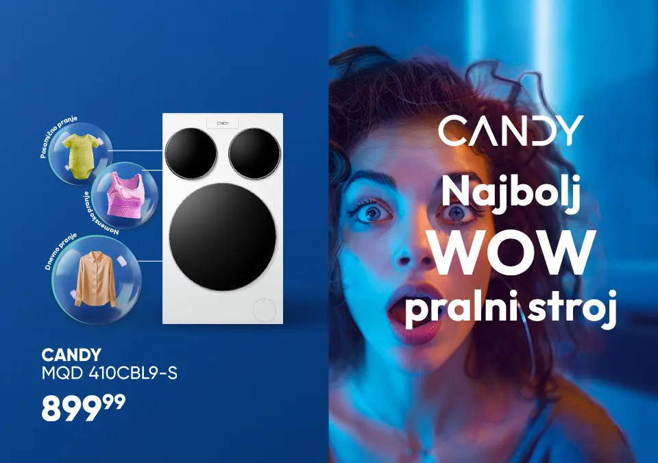 Candy najbolj WOW pralni stroj