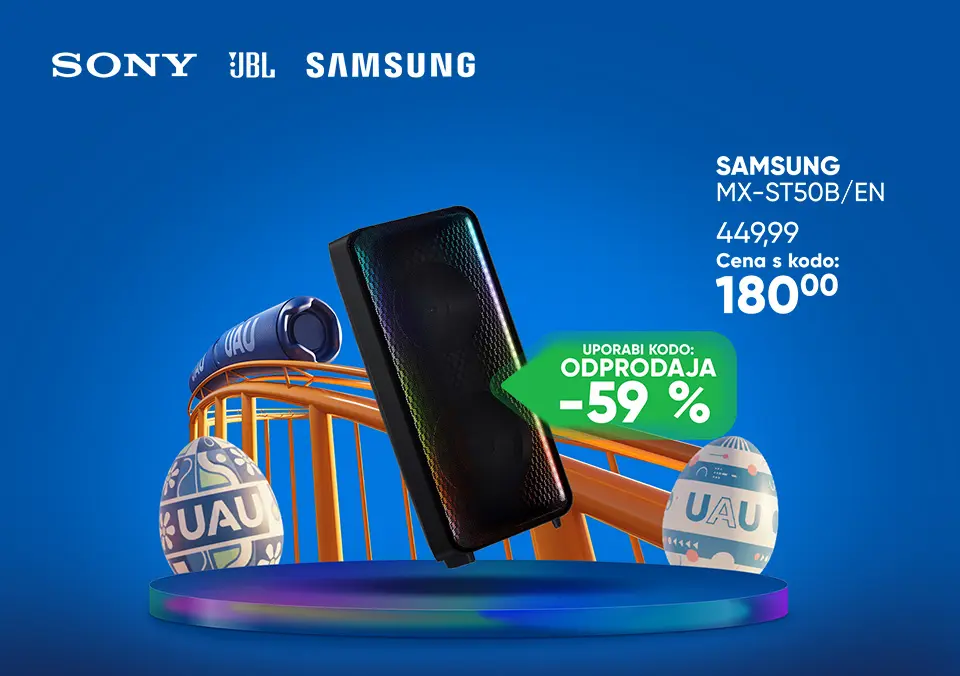 S kodo prihrani na avdio izdelke!