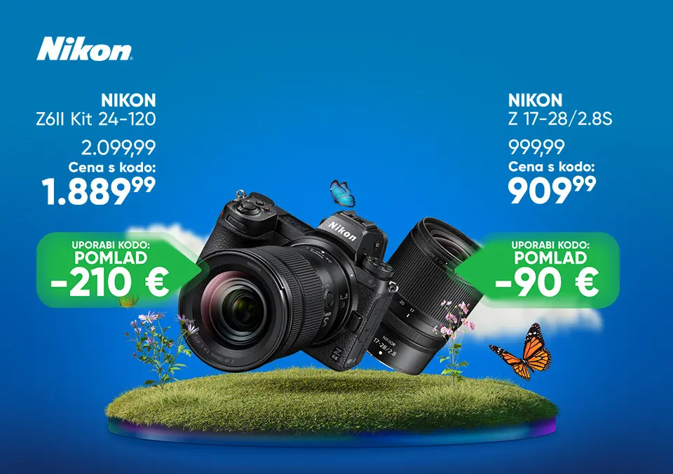 S kodo prihrani na fotoaparatih in objektivih!