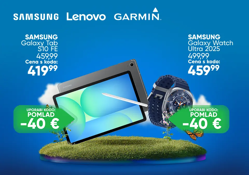 S kodo prihrani na tablice in ure