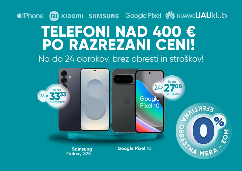 Telefoni nad 400 € po razrezani ceni!