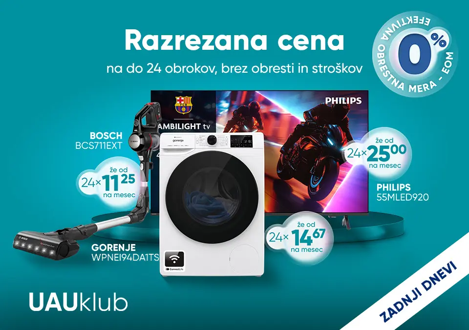 Razreži ceno novih naprav na do 24 obrokov, brez obresti in stroškov!