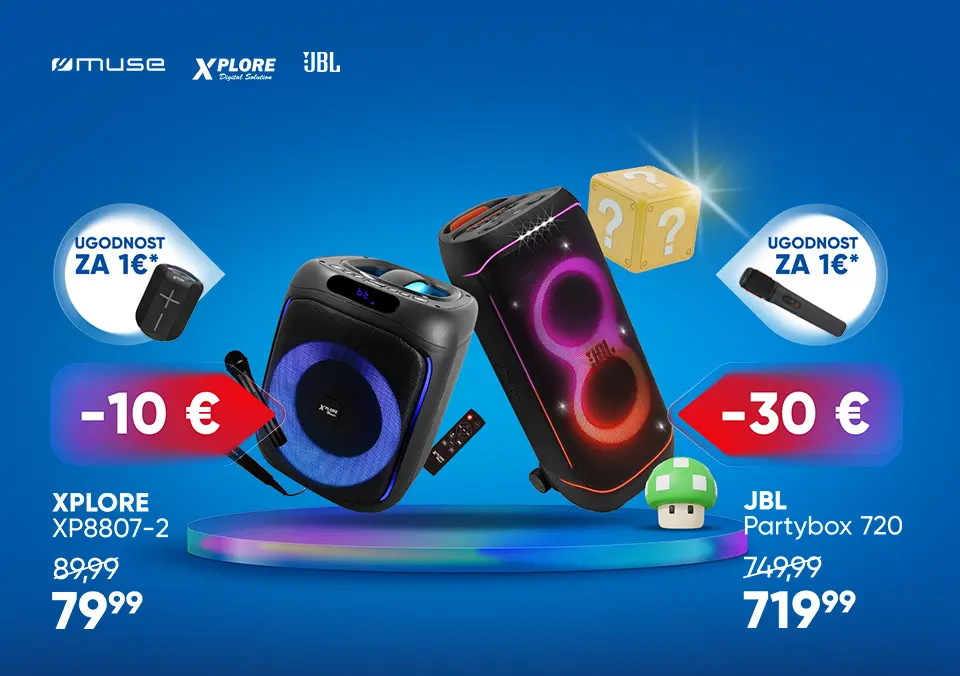 Ob nakupu izbranih karaok, ugodnost za 1€