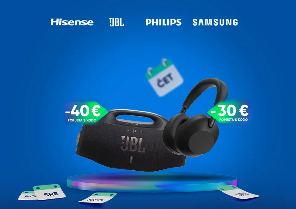 S kodo prihrani na avdio izdelke!