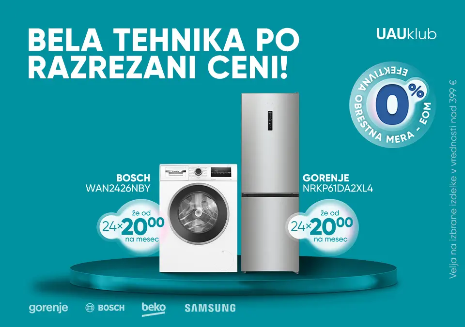Bela tehnika nad 399 € po razrezani ceni!