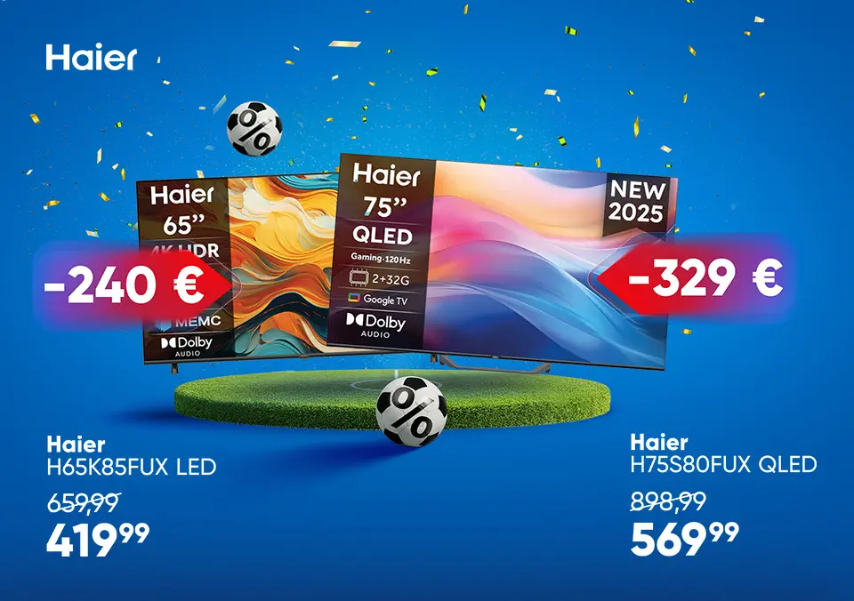 Izjemna akcijska ponudba Haier televizorjev!
