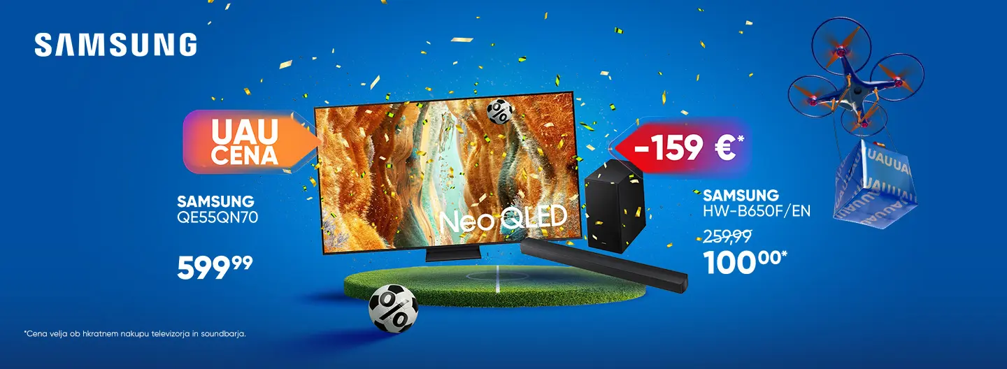 Ob nakupu Samsung televizorja prejmi soundbar za 100€