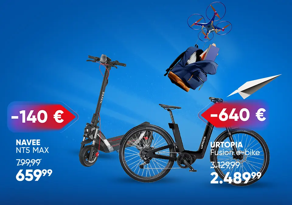 E-skiroji in e-kolesa za poletne poti