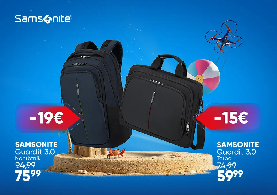 Samsonite Guardit 3.0 nahrbtniki v akciji