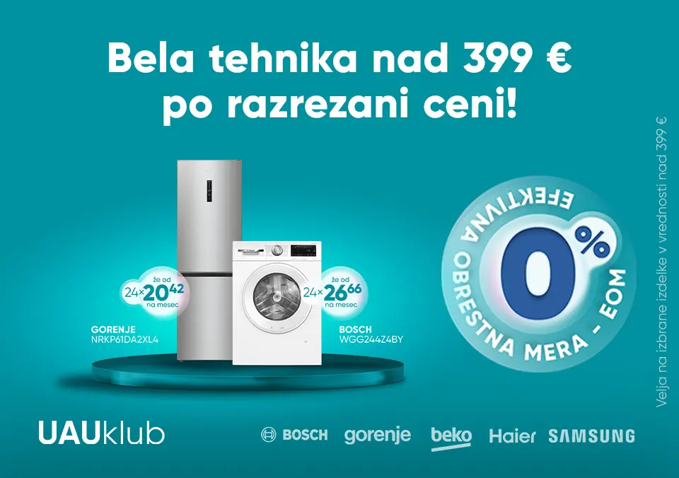 Bela tehnika nad 399 € po razrezani ceni!