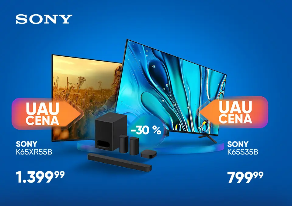Kupi Sony TV in prejmi soundbar kar 30% ceneje!