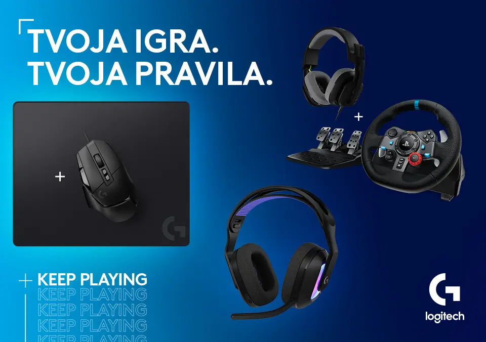 Nadgradi svoj gaming setup z Logitech dodatki po super cenah