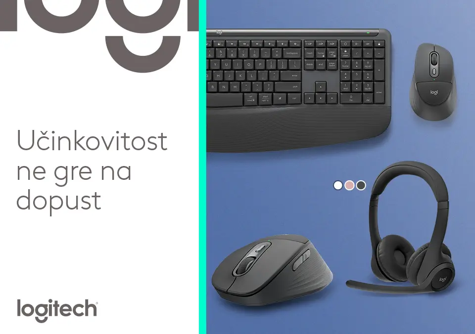 Nadgradi svoj pisarniški setup z Logitech dodatki po super cenah