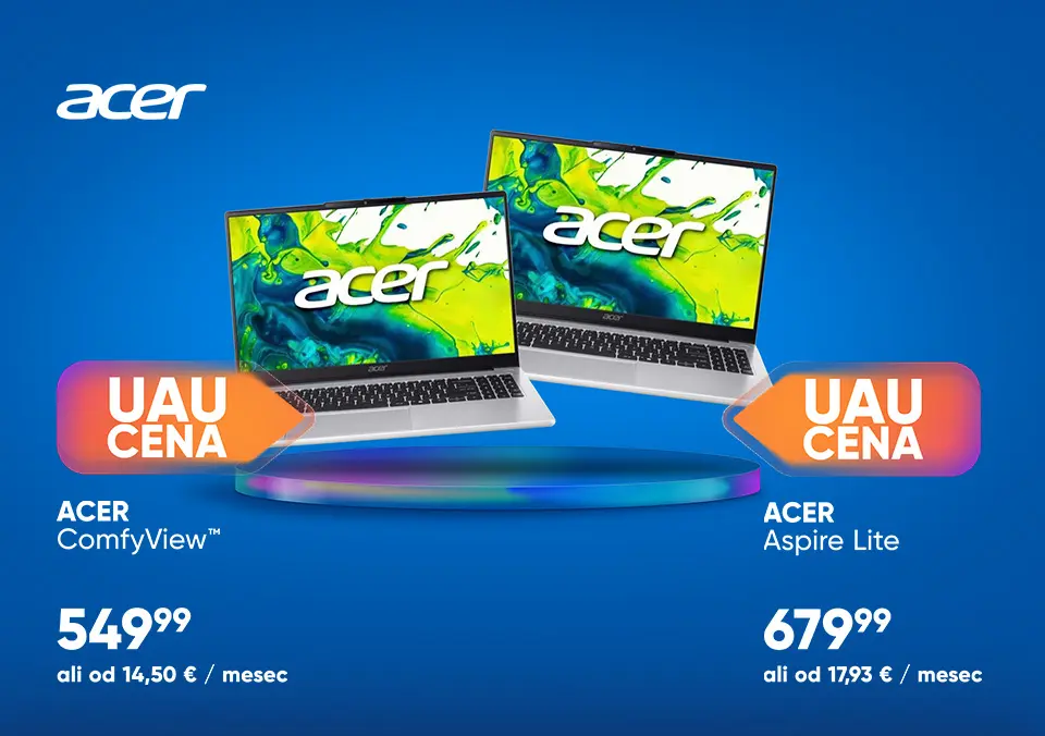 Acer za delo, šolo in gaming.