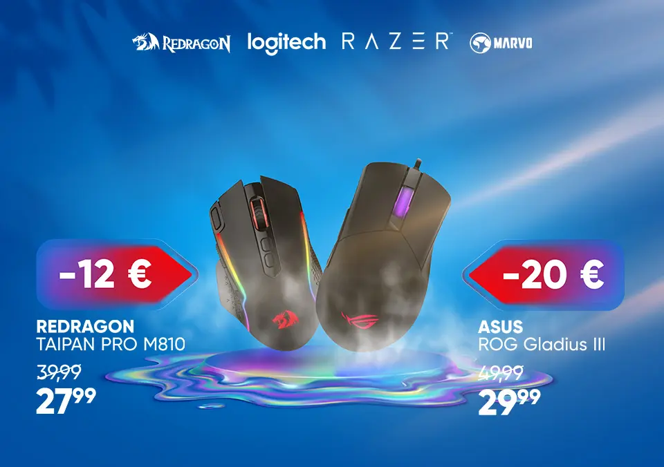 Izberi miško ali podlogo za nadgradnjo!