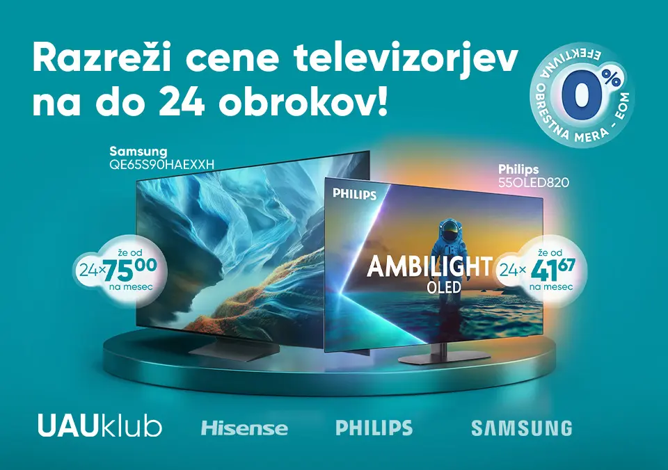 Razreži cene televizorjev na do 24 obrokov!