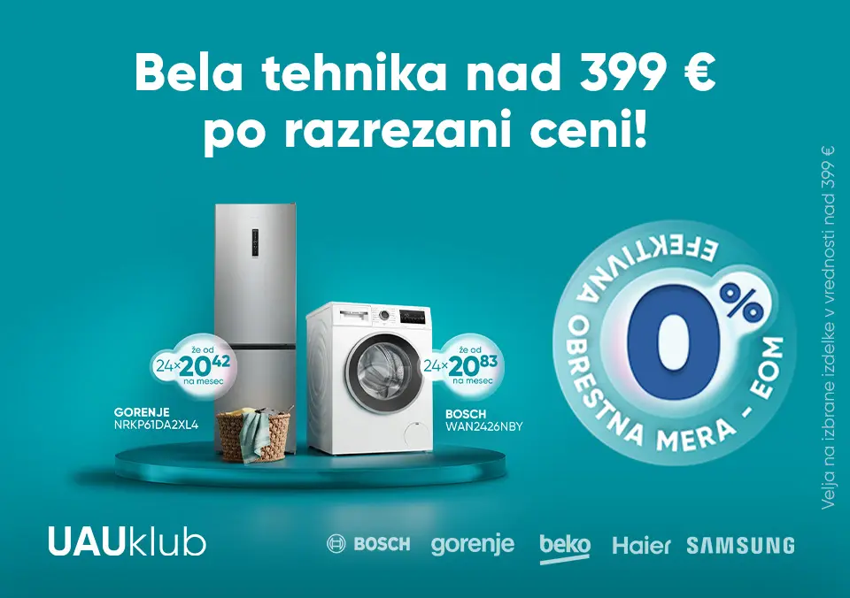 Bela tehnika nad 399 € po razrezani ceni!