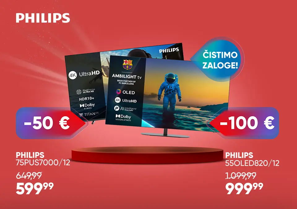 Čistimo zaloge Philips televizorjev!