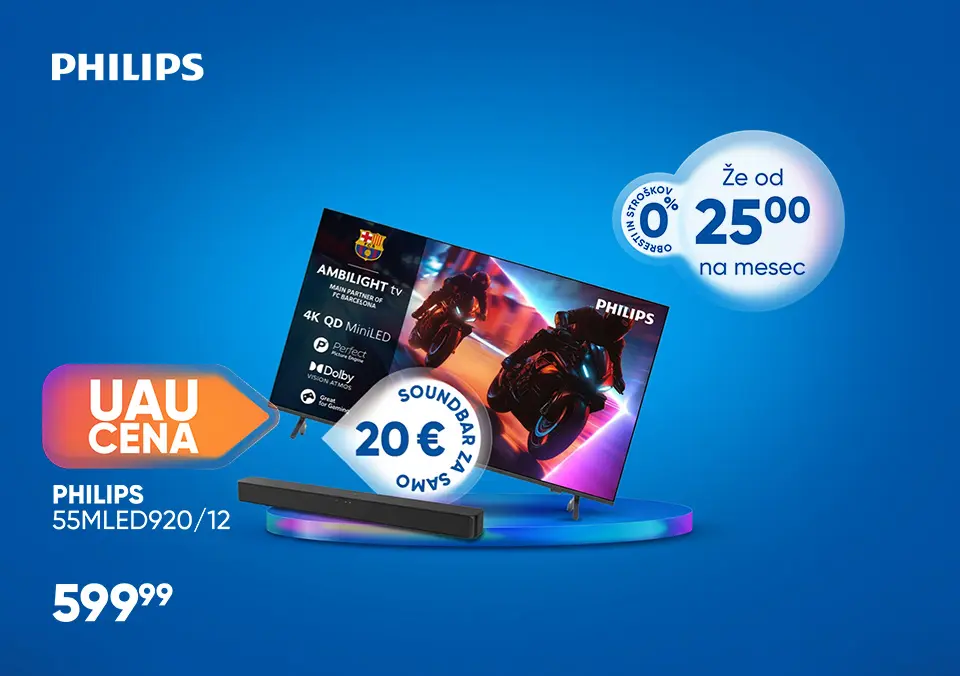 Ob nakupu Philips TVja, soundbar za samo 20€!