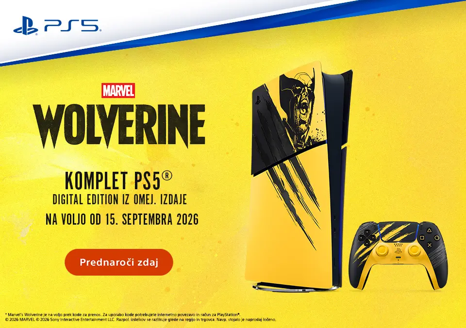 Prednaroči - digitalno izdajo za PS5®: komplet omejene serije Marvel’s Wolverine Battle Yellow