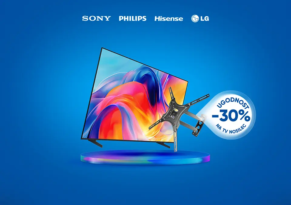 Ob nakupu televizorja prejmi nosilec kar 30% ceneje!