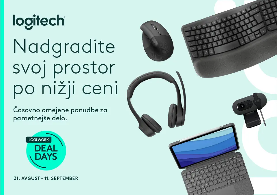 Nadgradi svoj delovni prostor z Logitech opremo po nižjih cenah!