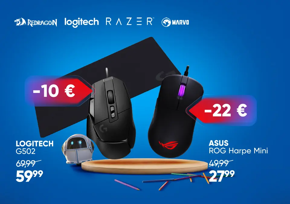 Izberi miško ali podlogo za nadgradnjo