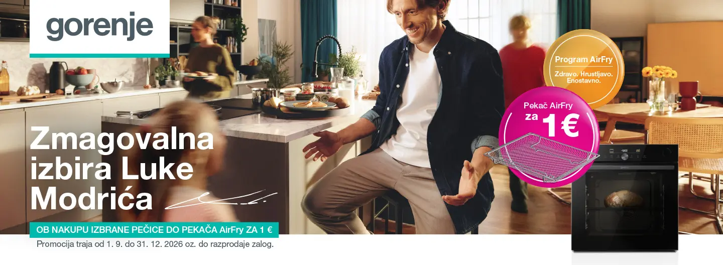 Ob nakupu določenih pečic Gorenje pekač Airfry za samo 1 €