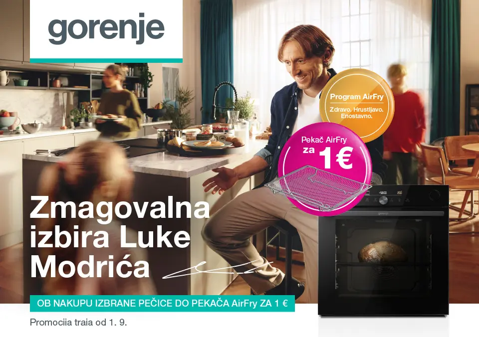 Ob nakupu določenih pečic Gorenje pekač Airfry za samo 1 €