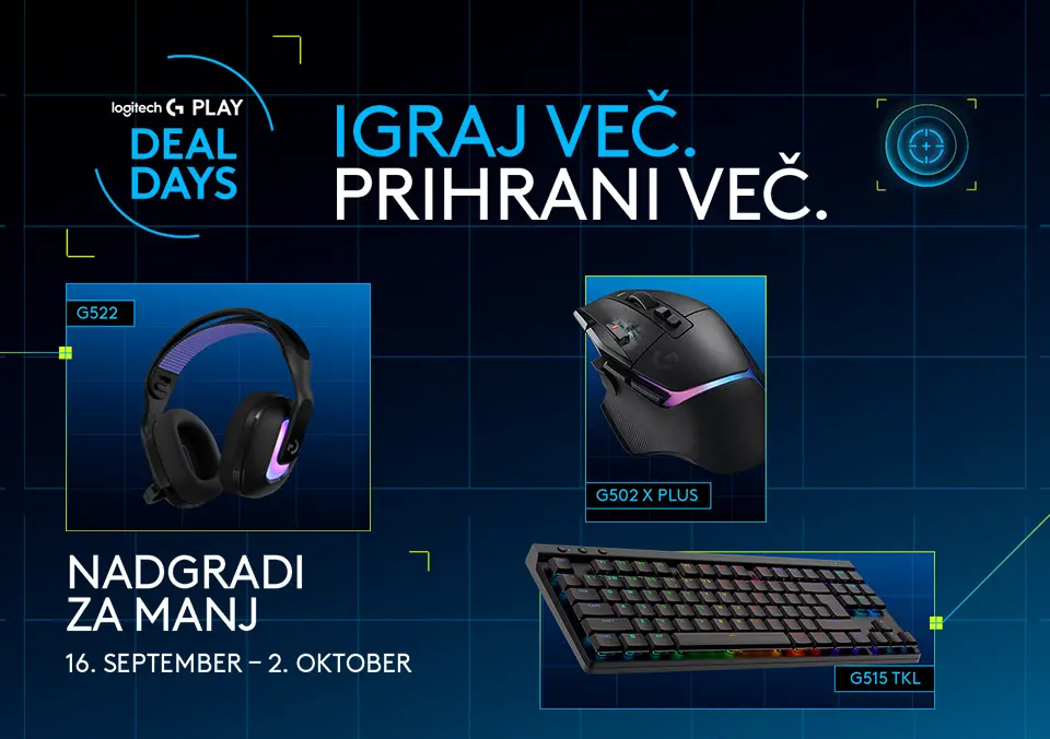 Nadgradi svoj gaming setup z Logitech opremo!