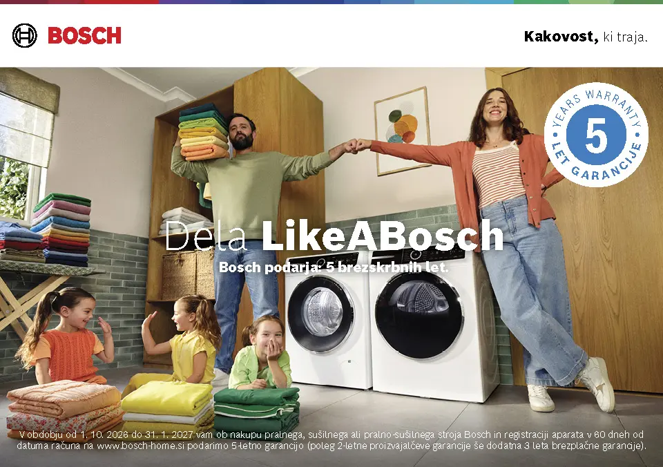 Bosch podarja 5 brezskrbnih let