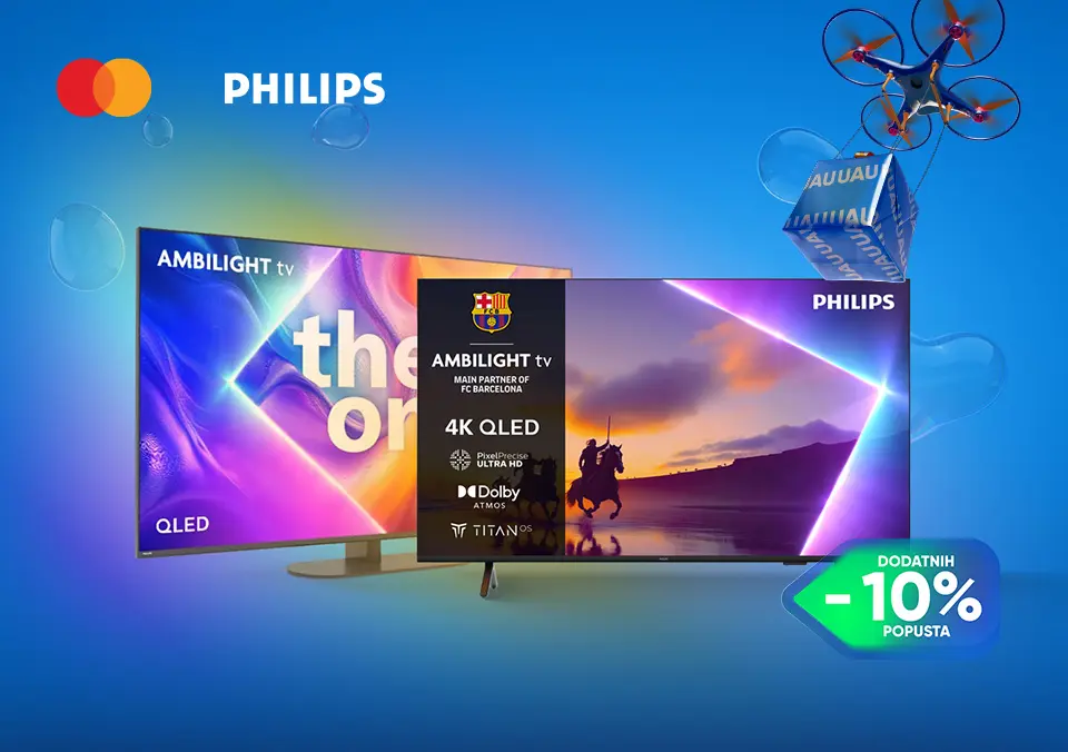 Ob plačilu z Mastercard dodatnih -10 % na Televizorje