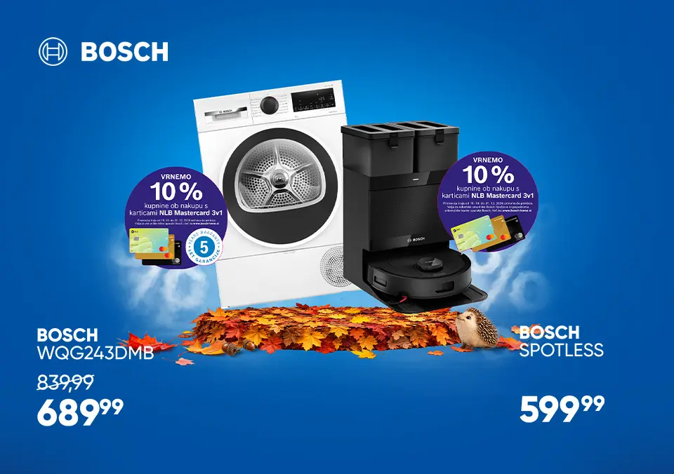 Izberi Bosch, prejmi 10 % kupnine nazaj!