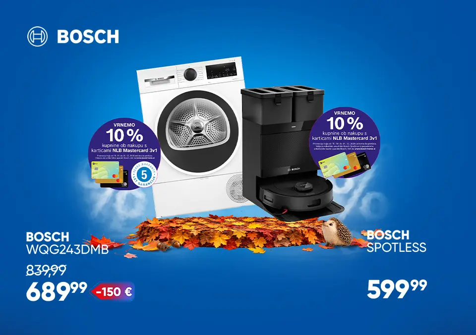 Izberi Bosch, prejmi 10 % kupnine nazaj!