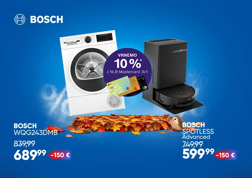 Izberi Bosch, prejmi 10 % kupnine nazaj!