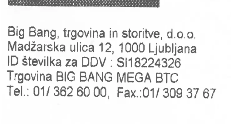 Kje najdete številko računa?